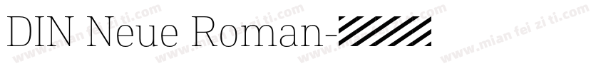 DIN Neue Roman字体转换